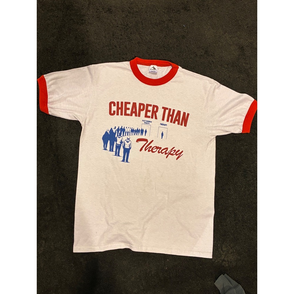 Alex Warren Cheaper Than Therapy Tour Ringer Tee Augusta Sportswear White Red M